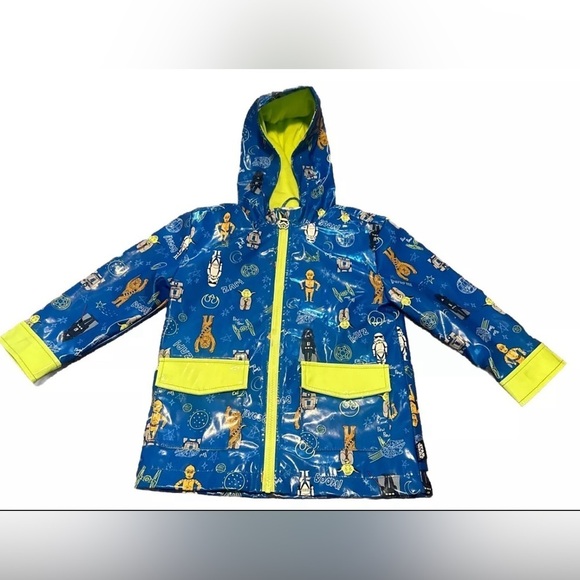 Star Wars Disney Store Rain Coat/Jacket Darth Vader/C3P0/Chewbacca/R2D2/Yoda 4T - Picture 1 of 6